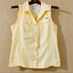 COLUMBIA TITANIUM SLEEVELESS BUTTON DOWN